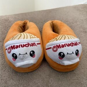 Maruchan Ramen Plush Slippers - Orange